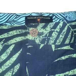 Margaritaville Swim Shorts Mens 42 Palm Leaf Print Stretch Tropical Trunks